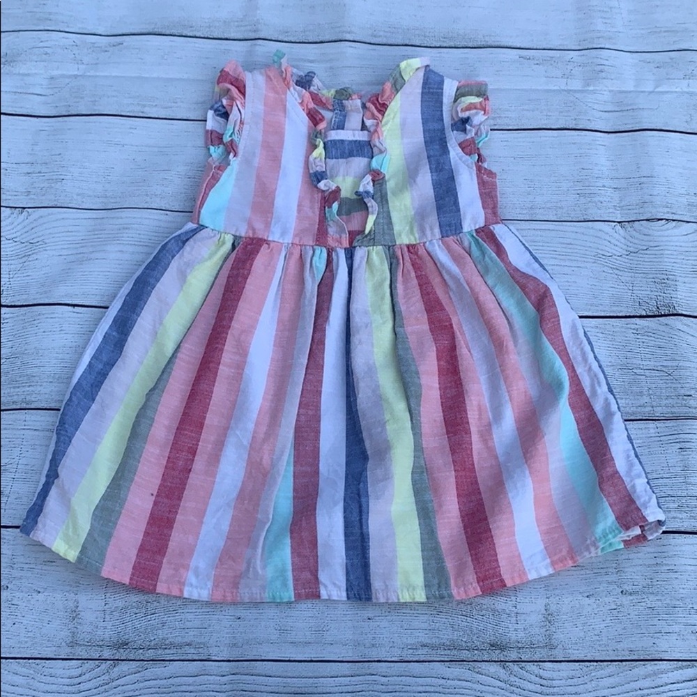 Wonder Nation Rainbow Striped Dress size 18M